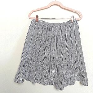 Talbots Vintage Striped Cotton A Line Knee Length Skirt Size 6 Petite